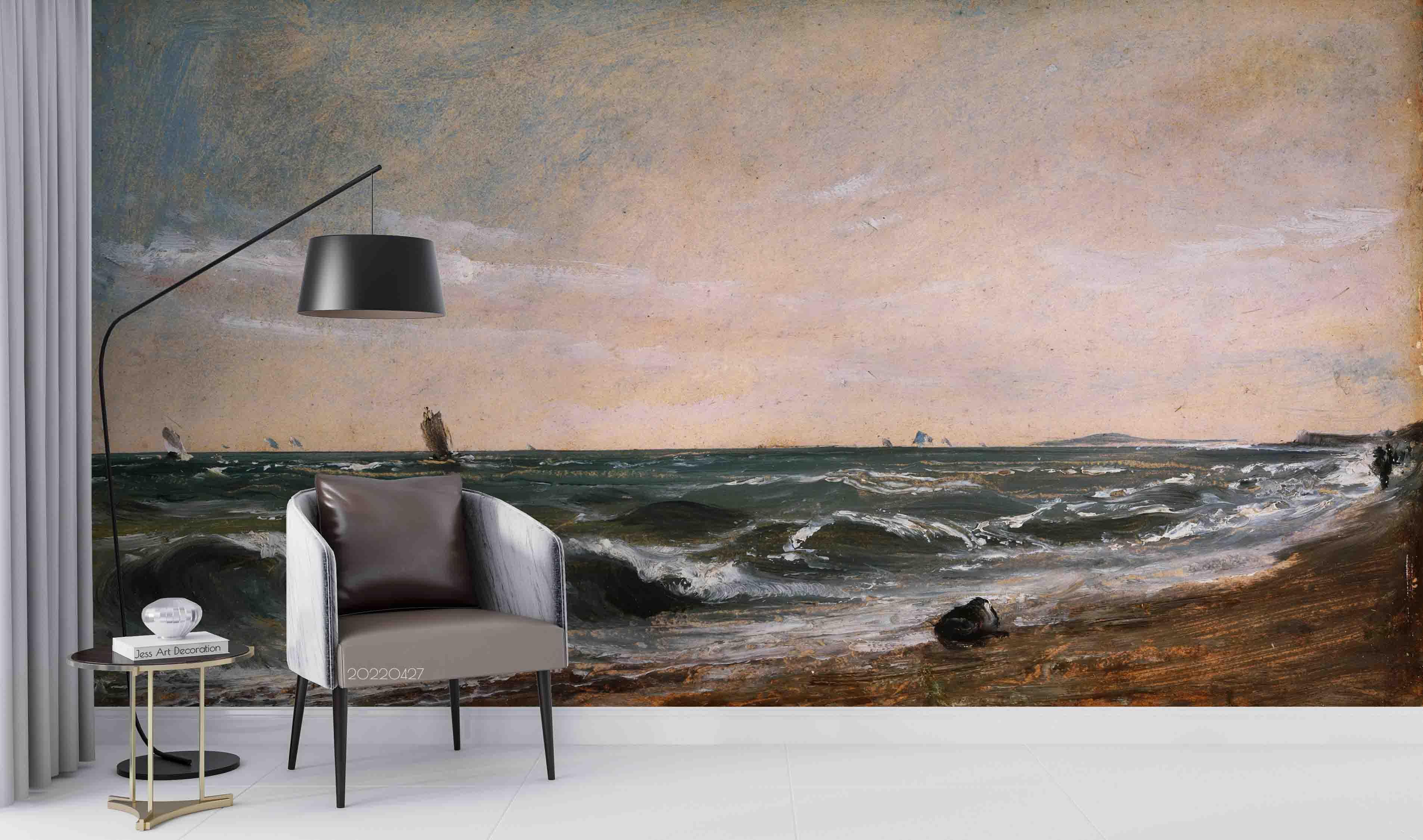 3D Sea Sailboat Oil Painting Wall Mural Wallpaper GD 4439- Jess Art Decoration