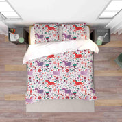 3D Hand Drawn Animal Unicorn Floral Quilt Cover Set Bedding Set Duvet Cover Pillowcases 90- Jess Art Decoration