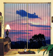 3D Woods Pink Sky Cloud Curtains and Drapes GD 2054- Jess Art Decoration