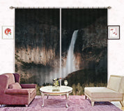3D Landscape Mountain Rocky Waterfall Forest Curtains and Drapes GD 4253- Jess Art Decoration
