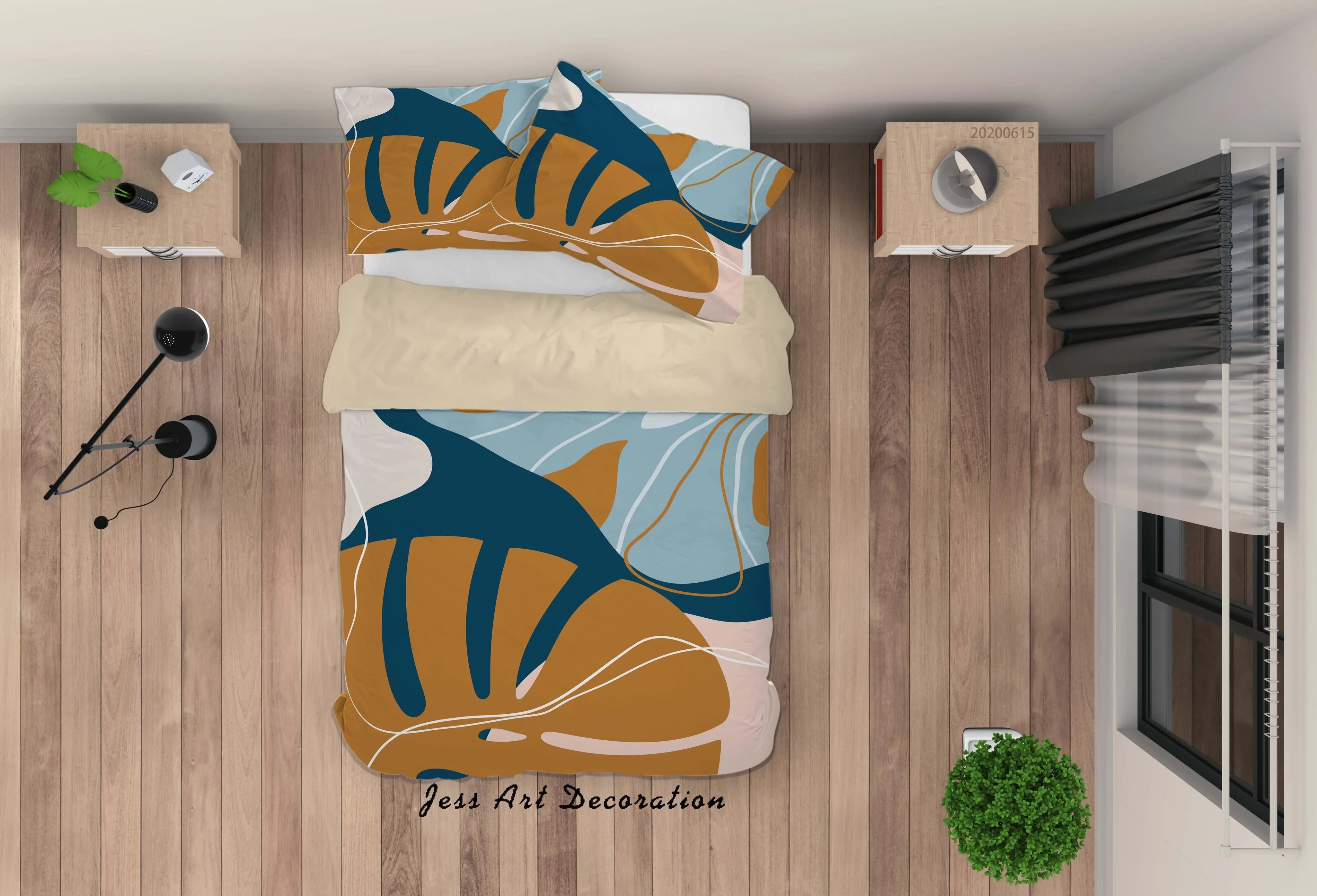 3D Tropical Leaves Quilt Cover Set Bedding Set Duvet Cover Pillowcases SF16- Jess Art Decoration