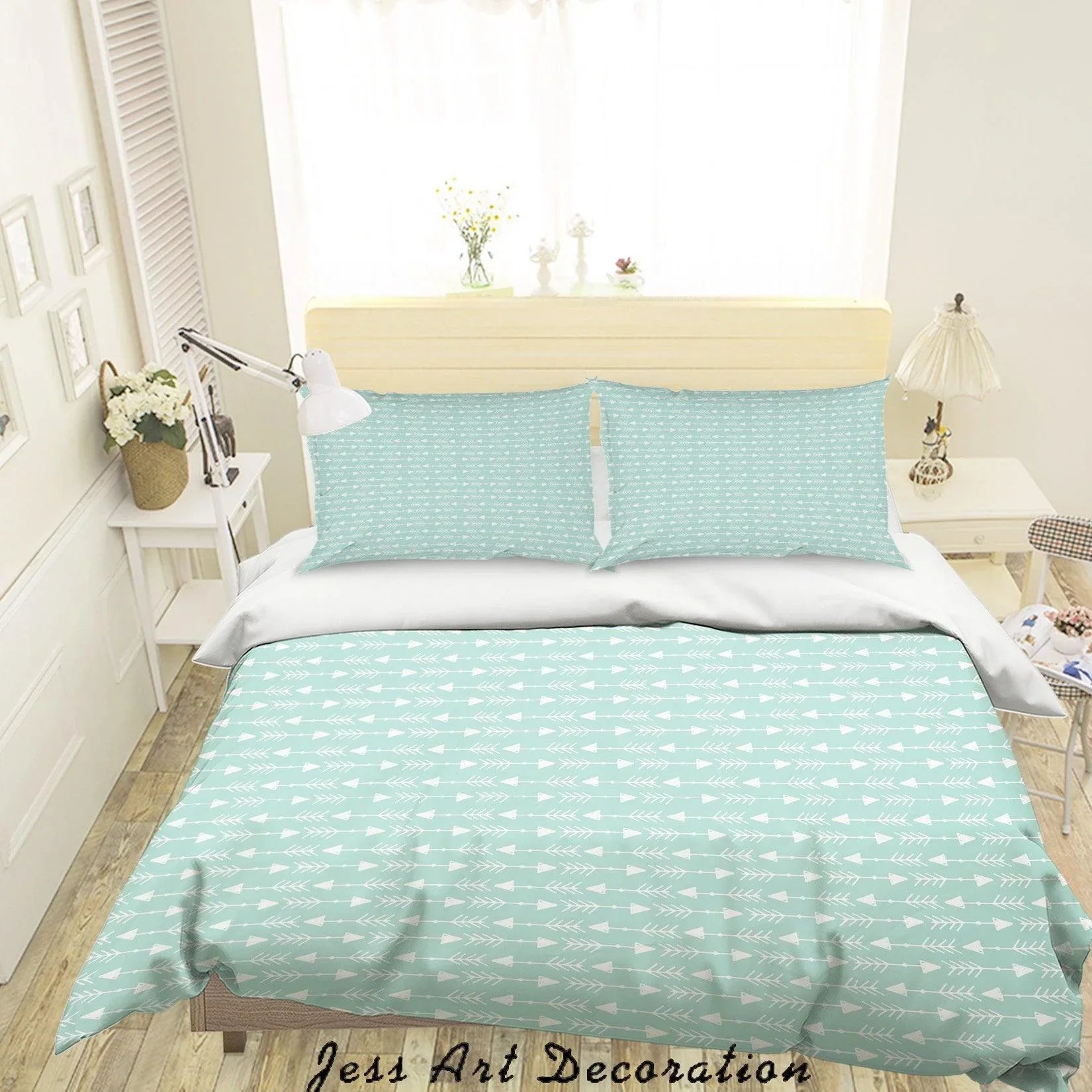3D Green Arrow Quilt Cover Set Bedding Set Duvet Cover Pillowcases SF131- Jess Art Decoration