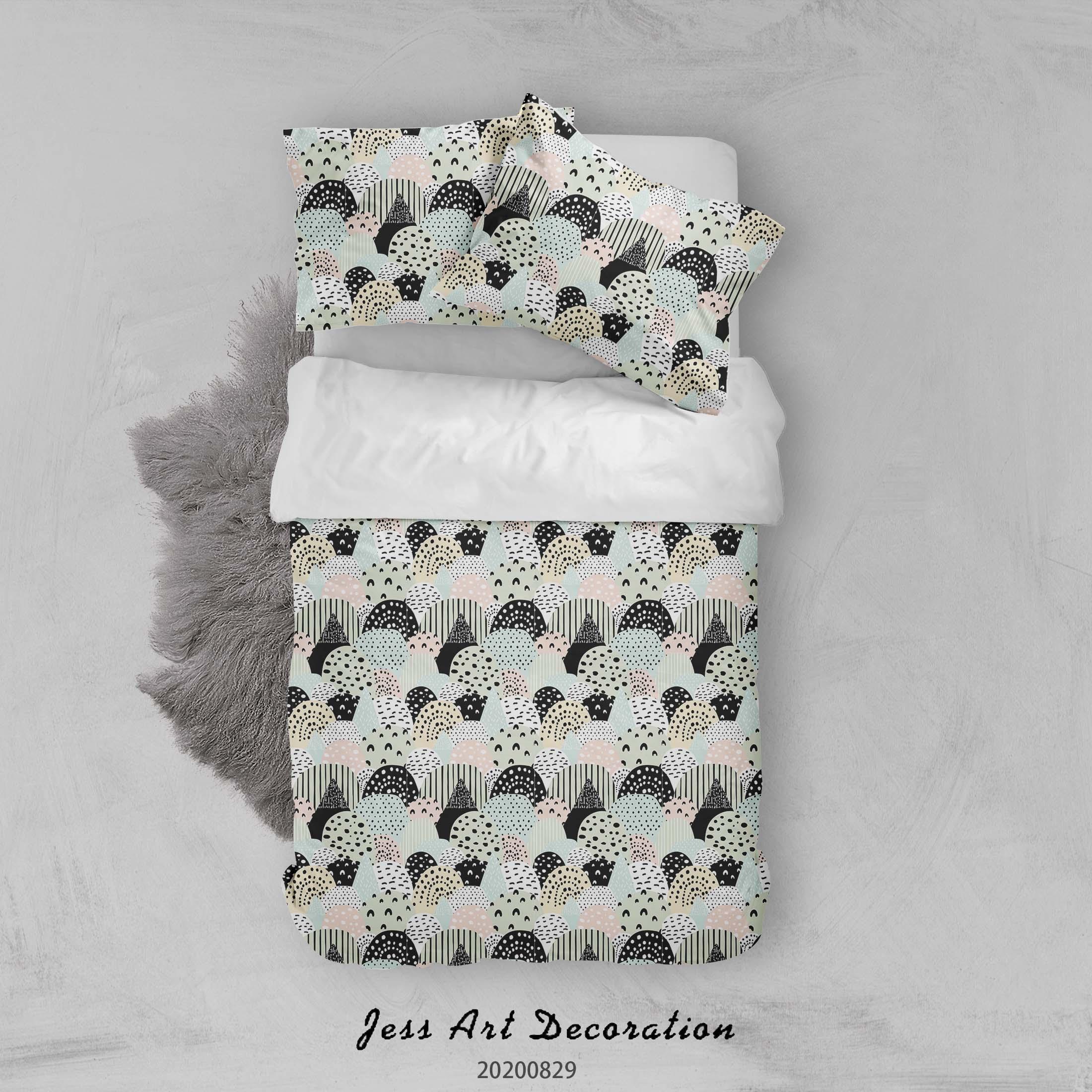 3D Abstract Hand Draw Tree Pattern Quilt Cover Set Bedding Set Duvet Cover Pillowcases WJ 3502- Jess Art Decoration