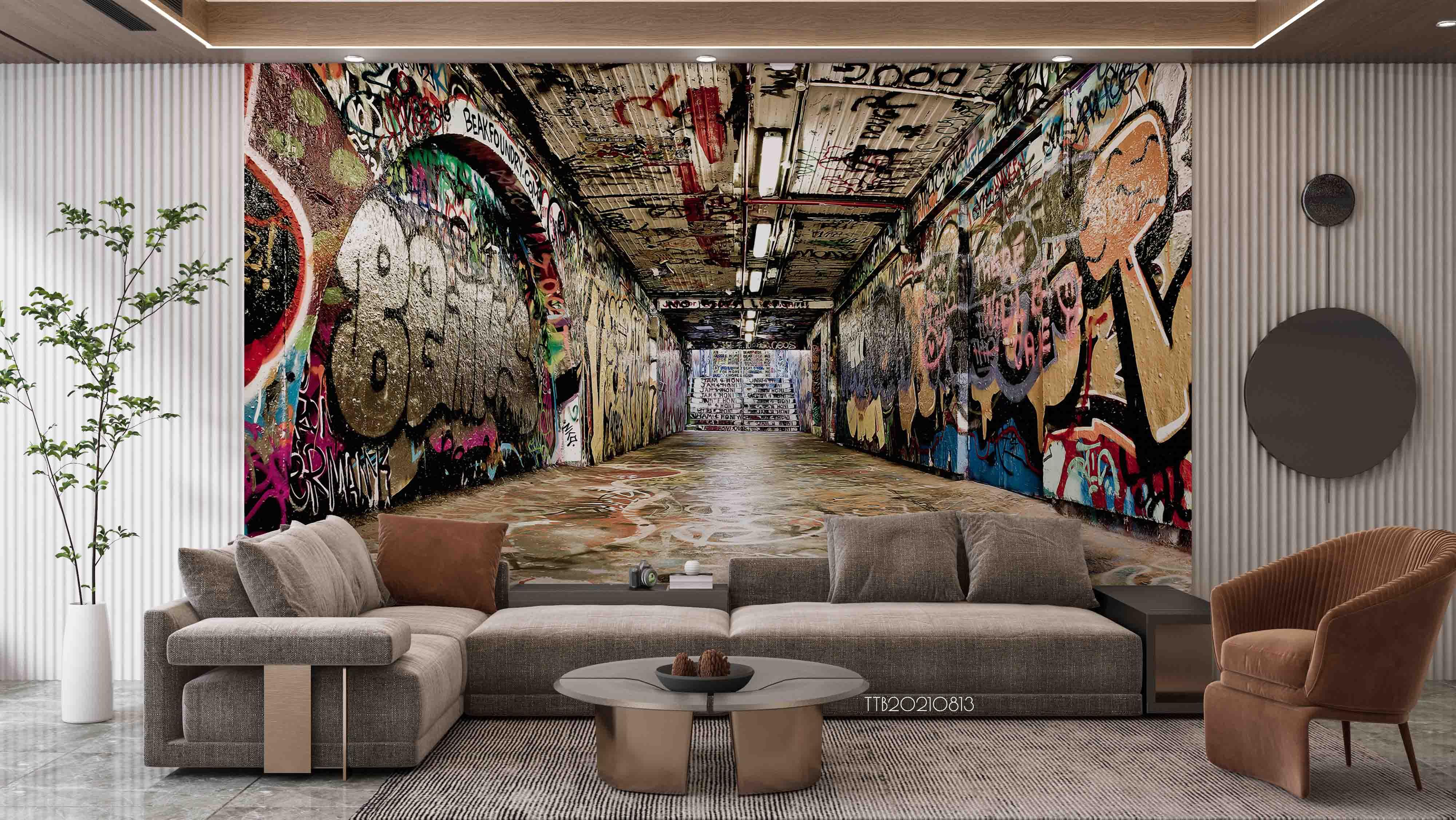 3D Street Abstract Graffiti Wall Mural Wallpaper SWW5093- Jess Art Decoration