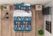 3D Hand Drawn Blue House Quilt Cover Set Bedding Set Duvet Cover Pillowcases 9- Jess Art Decoration
