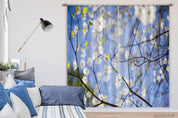 3D Branch Blossom Plant Sky Sunbeam Curtains and Drapes GD 2918- Jess Art Decoration