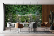 3D Stone Wall Green Plant Leaf Wall Mural Wallpaper LQH 263- Jess Art Decoration