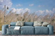 3D blue sky reed wall mural wallpaper 14- Jess Art Decoration