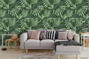 3D Hand Drawn Green Leaves Plant Pattern Wall Mural Wallpaper LXL 263- Jess Art Decoration
