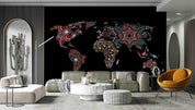 3D Abstract Art Map World Wall Mural Wallpaper SWW4481- Jess Art Decoration