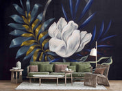3D Floral Flower  Leaves Oil Pianting Mural Wallpaper WJ 1308- Jess Art Decoration
