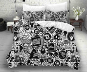3D Abstract Illustration Art Doodle Quilt Cover Set Bedding Set Duvet Cover Pillowcases 99- Jess Art Decoration