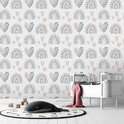 3D Cartoon Rainbow Love Wall Mural Wallpaper A154 LQH- Jess Art Decoration