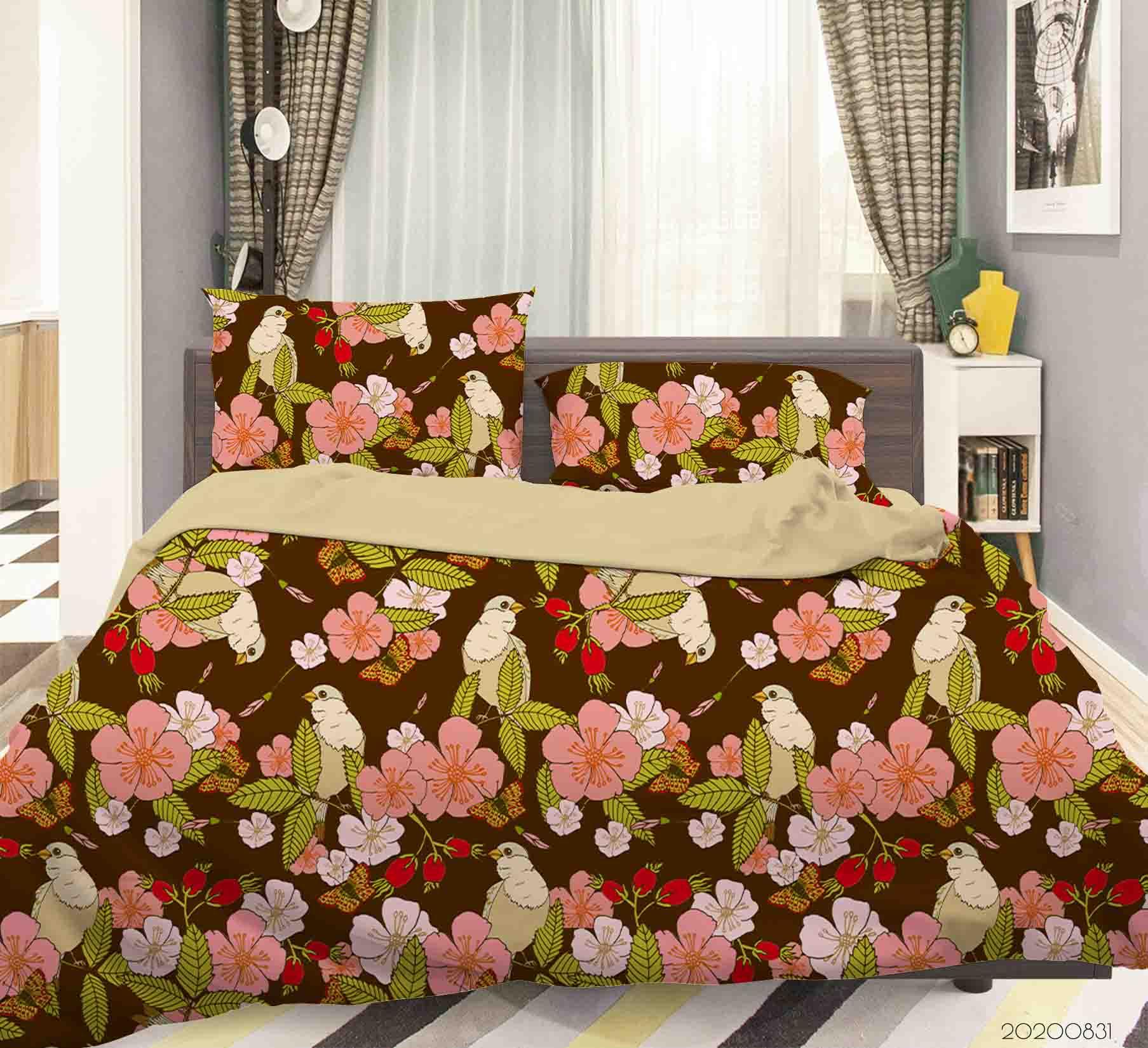 3D Watercolour Floral Pattern Quilt Cover Set Bedding Set Duvet Cover Pillowcases WJ 3437- Jess Art Decoration