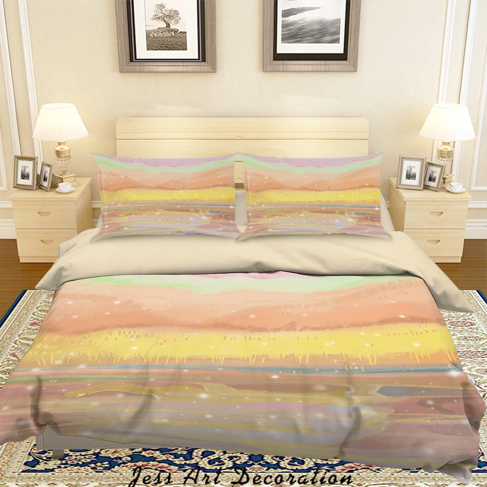 3D Wheat Field Landscape Painting Quilt Cover Set Bedding Set Duvet Cover Pillowcases A484 LQH- Jess Art Decoration