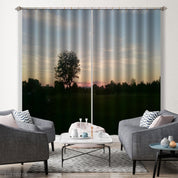 3D Woods Pink Blue Sky Curtains and Drapes GD 2179- Jess Art Decoration