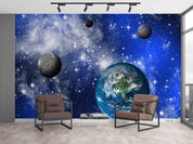 3D Universe Planet Star planet star universe mural wall mural wallpaper for kids room - view 3