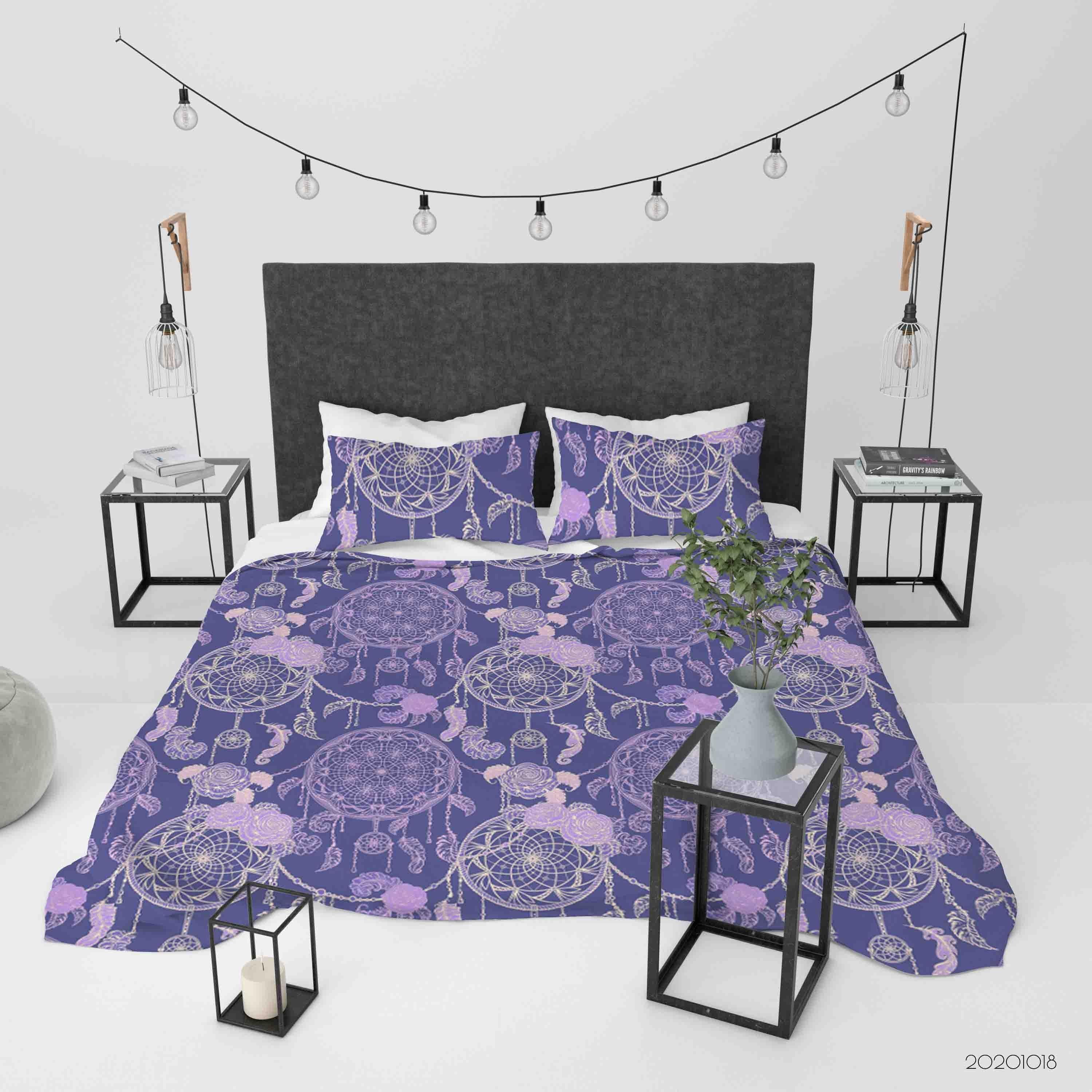 3D Dream Catcher Flower Pattern Quilt Cover Set Bedding Set Duvet Cover Pillowcases WJ 9737- Jess Art Decoration