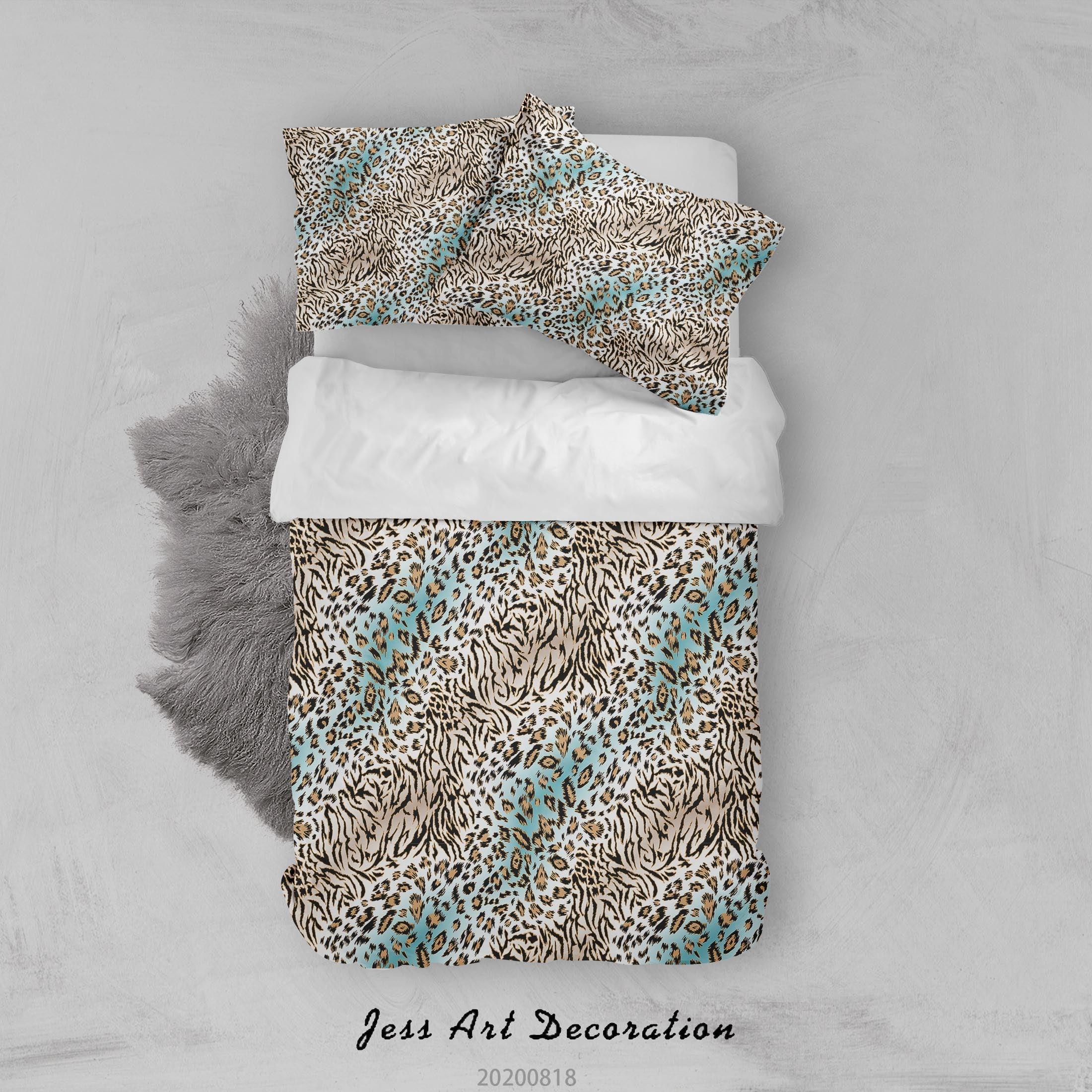 3D Vintage Leopard Animal Pattern Quilt Cover Set Bedding Set Duvet Cover Pillowcases LXL- Jess Art Decoration