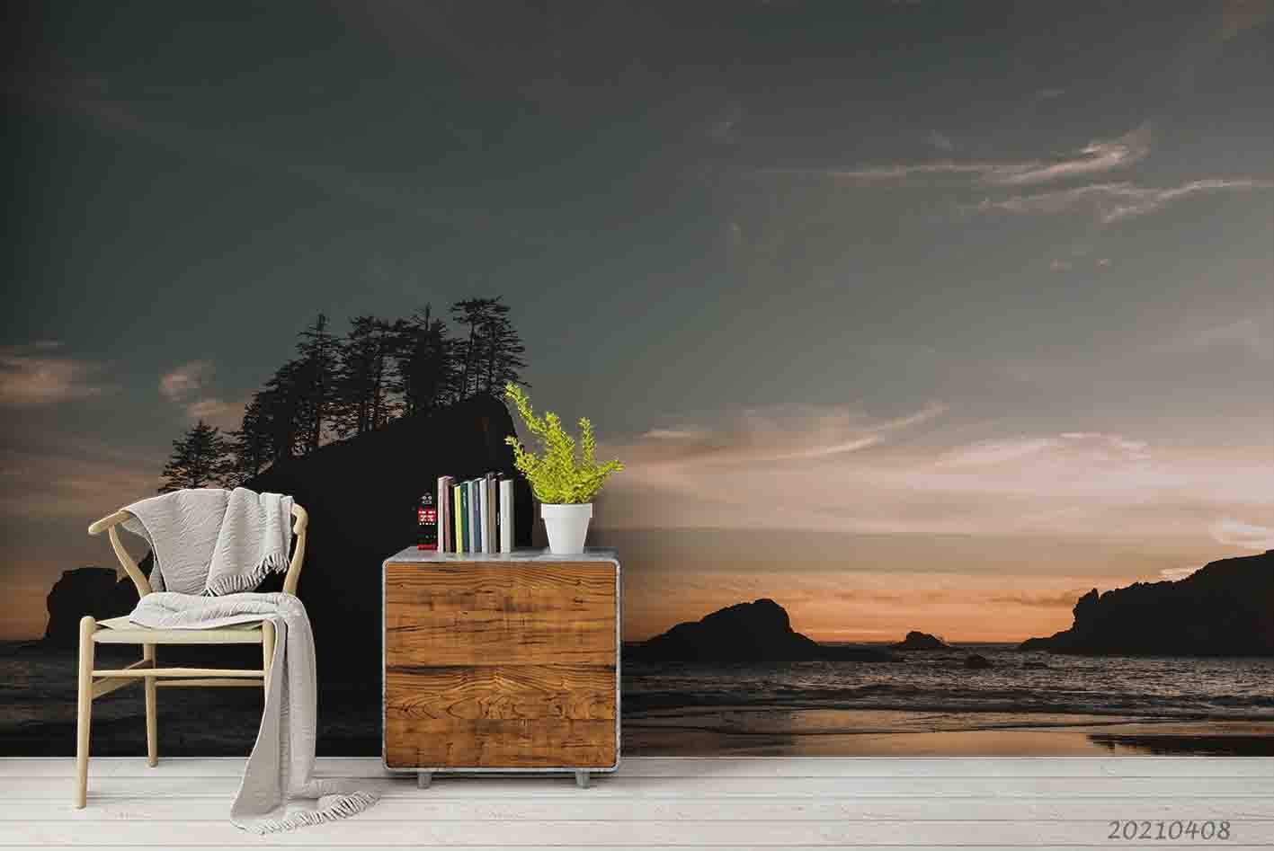 3D Sky Sea Island Landscape Wall Mural Wallpaper LQH 124- Jess Art Decoration