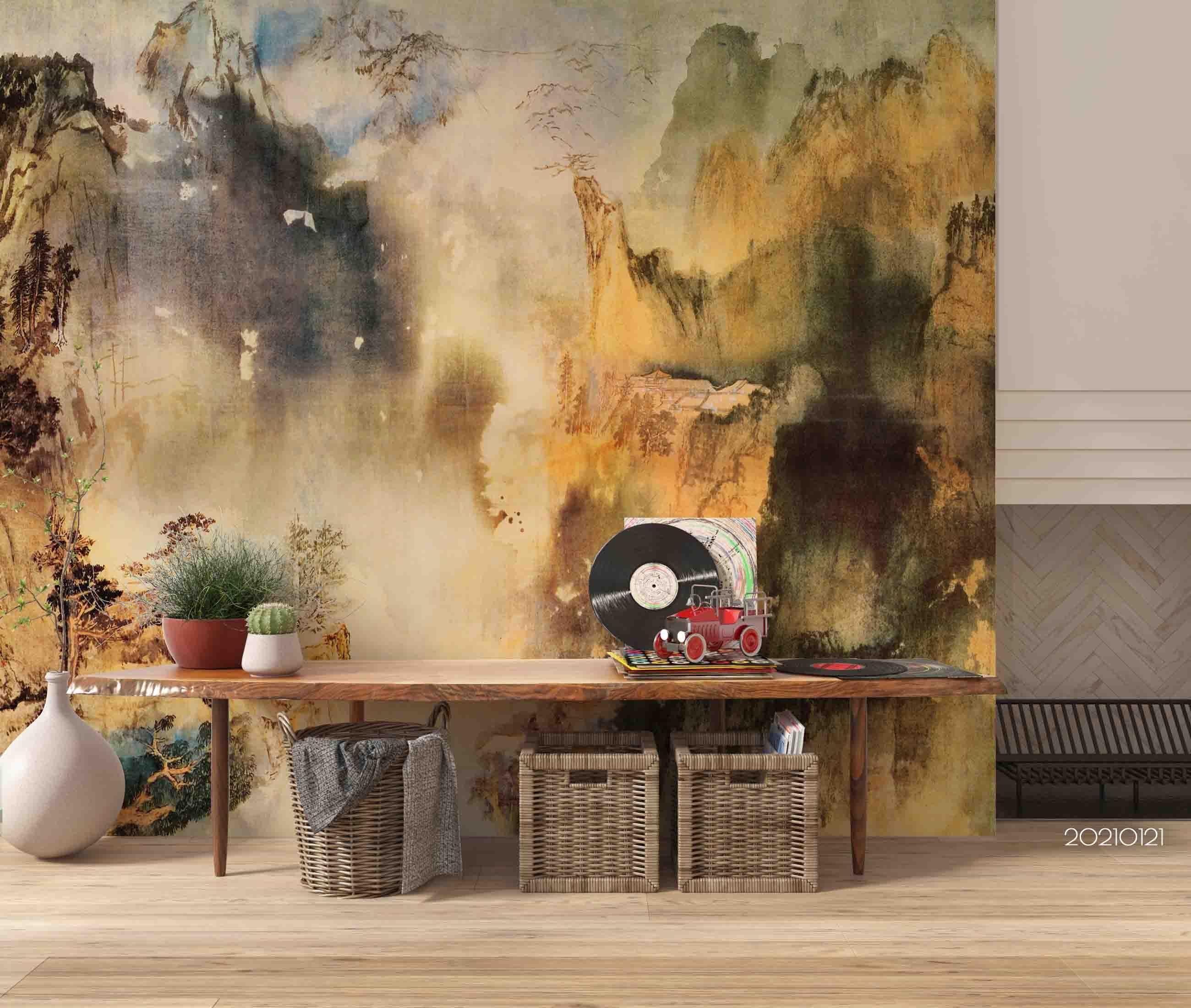 3D Traditional Chinese Painting Wall Mural Wallpaper LQH 9- Jess Art Decoration