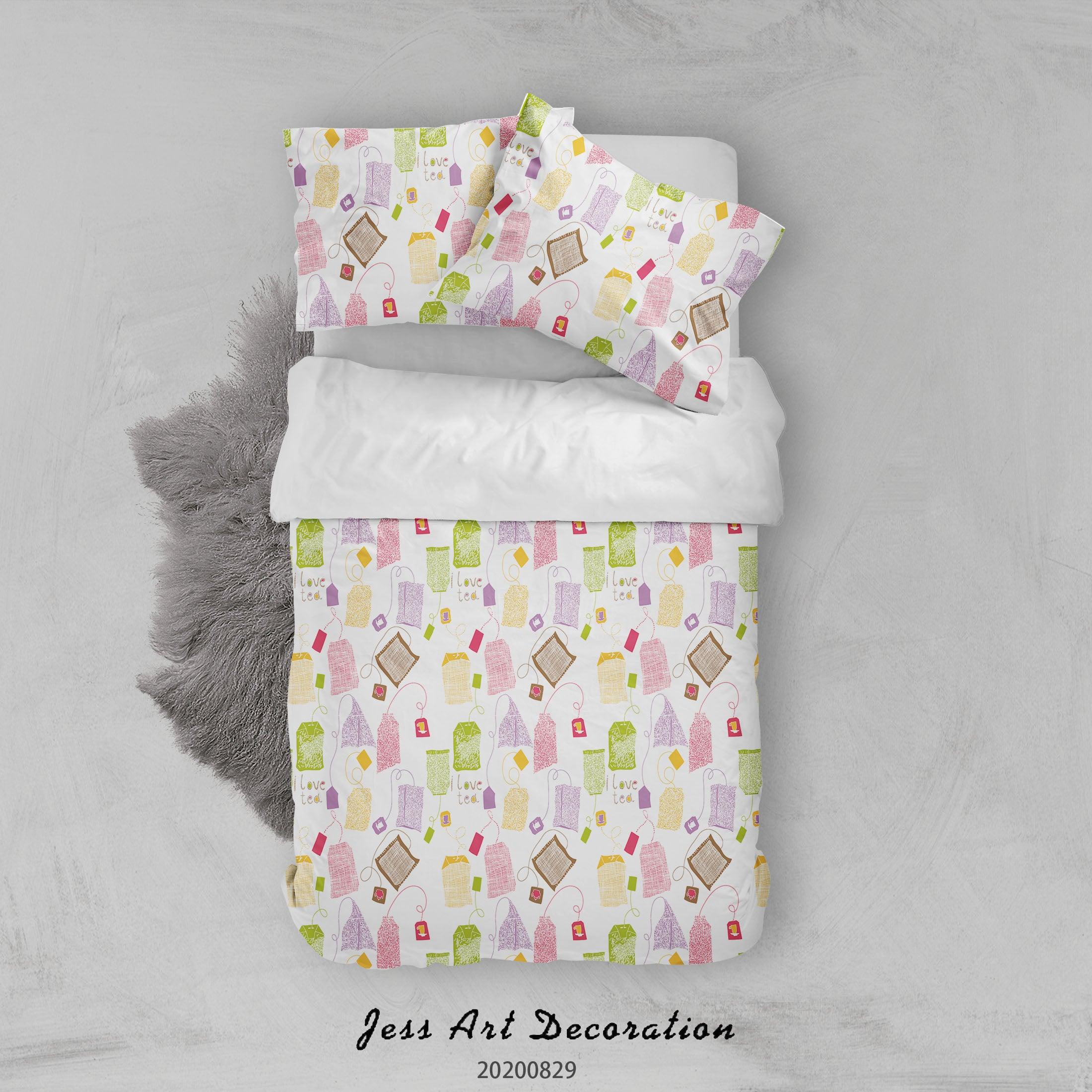 3D Abstract Hand Draw Cartoon Kite Pattern Quilt Cover Set Bedding Set Duvet Cover Pillowcases WJ 3545- Jess Art Decoration