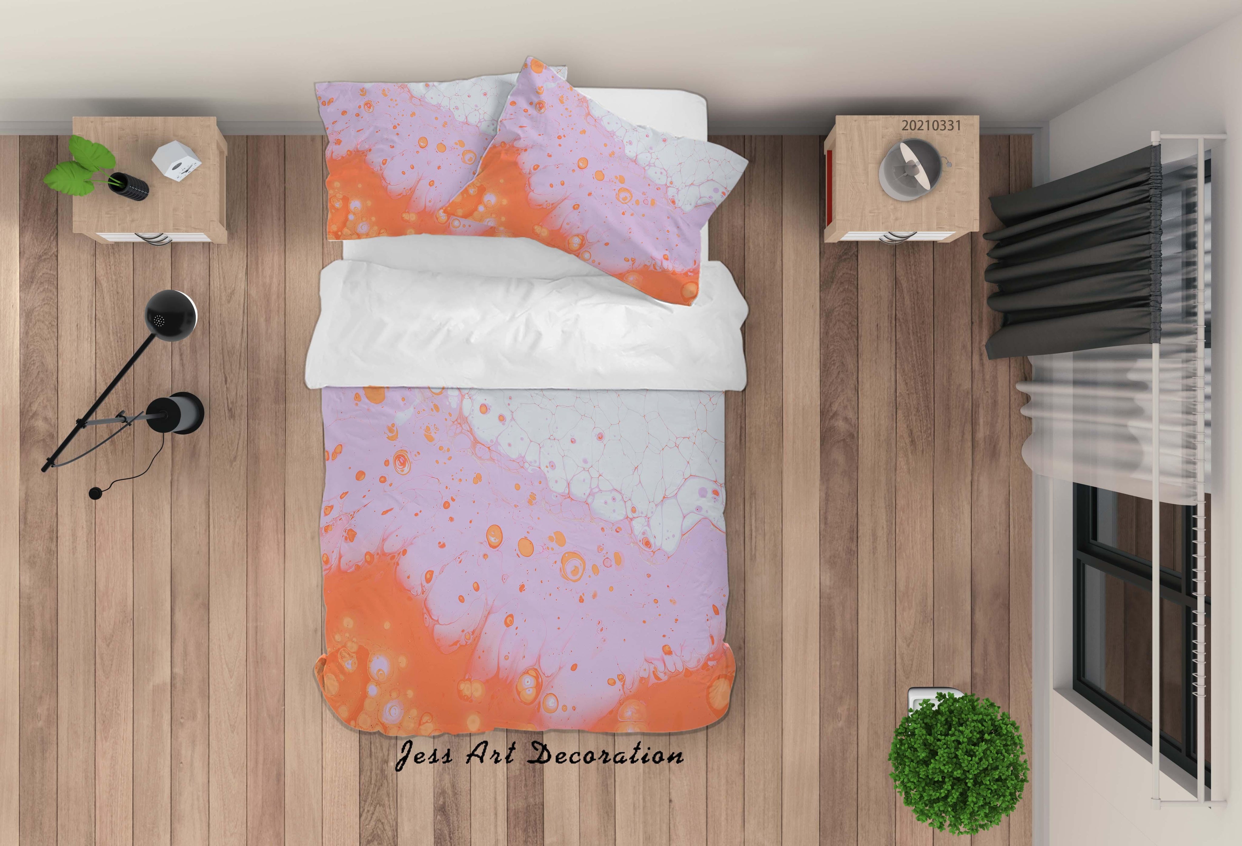 3D Abstract Color Marble Quilt Cover Set Bedding Set Duvet Cover Pillowcases 262- Jess Art Decoration