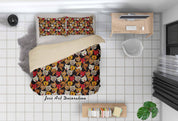 3D Cartoon Cat Quilt Cover Set Bedding Set Duvet Cover Pillowcases LXL 181- Jess Art Decoration