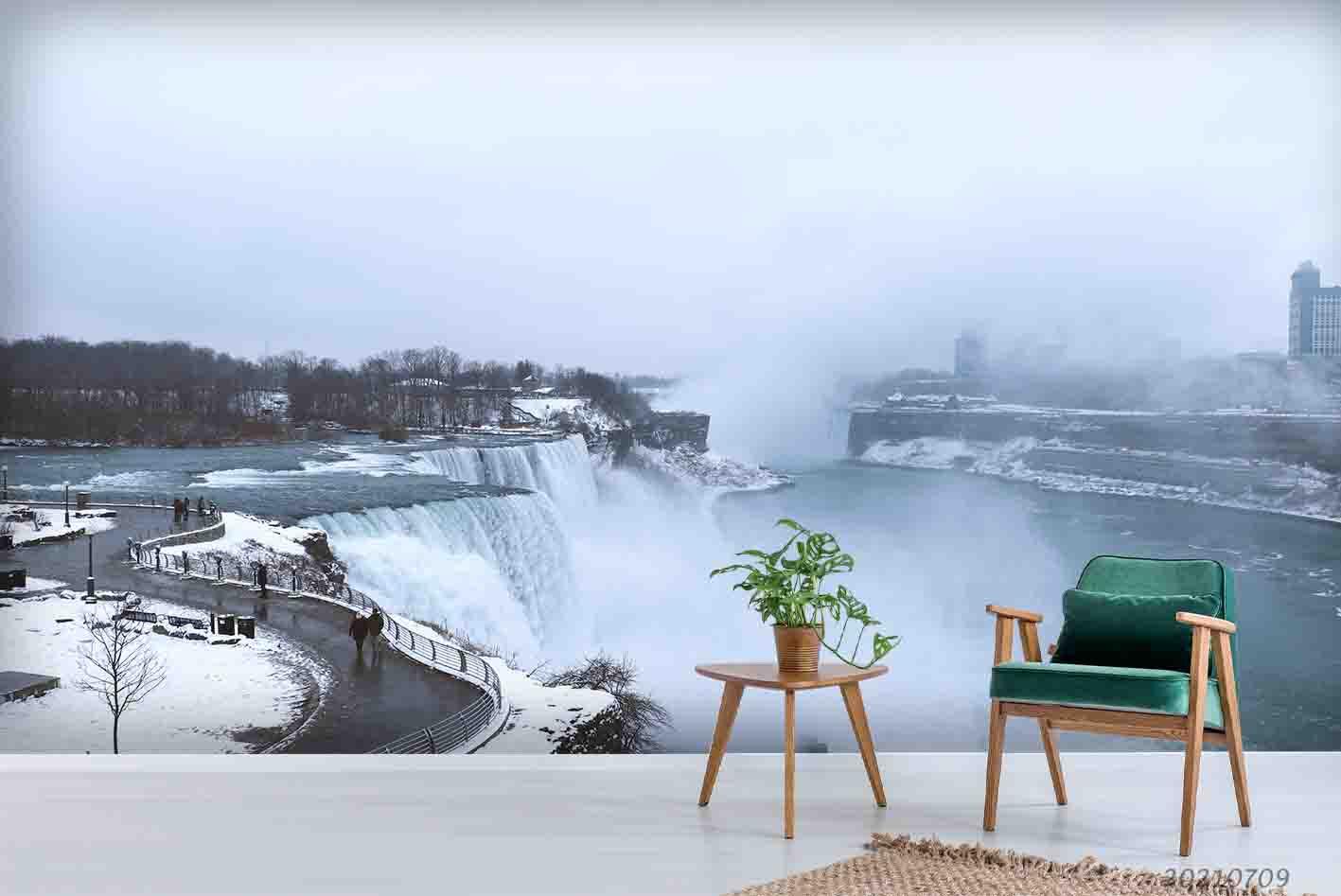 3D Waterfall Nature Spectacle Wall Mural Wallpaper SWW4151- Jess Art Decoration