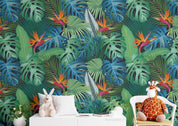 3D Tropical Green Leaf Floral Wall Mural Wallpaper GD 672- Jess Art Decoration