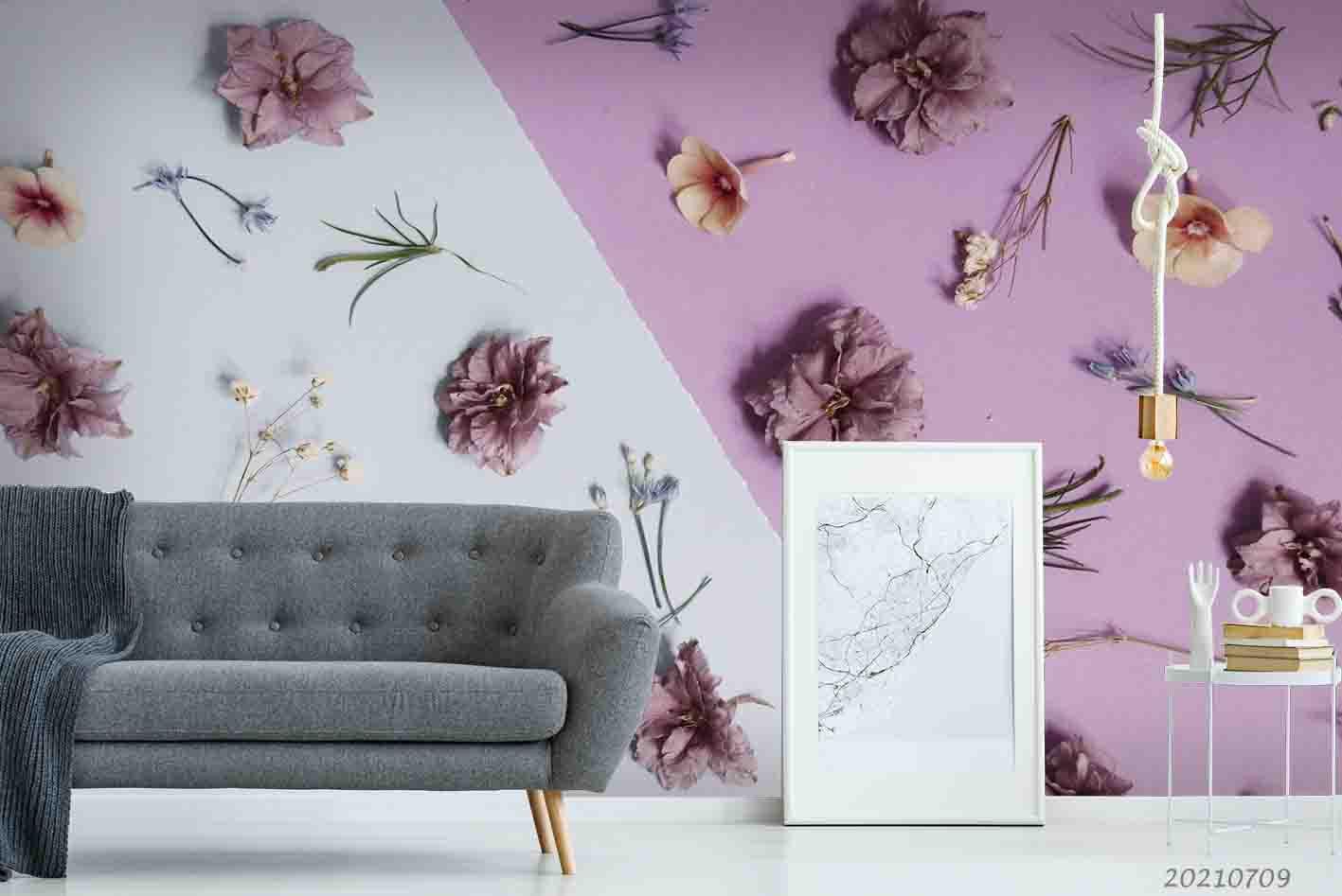 3D Floral  Still Life Wall Mural Wallpaper SWW4332- Jess Art Decoration