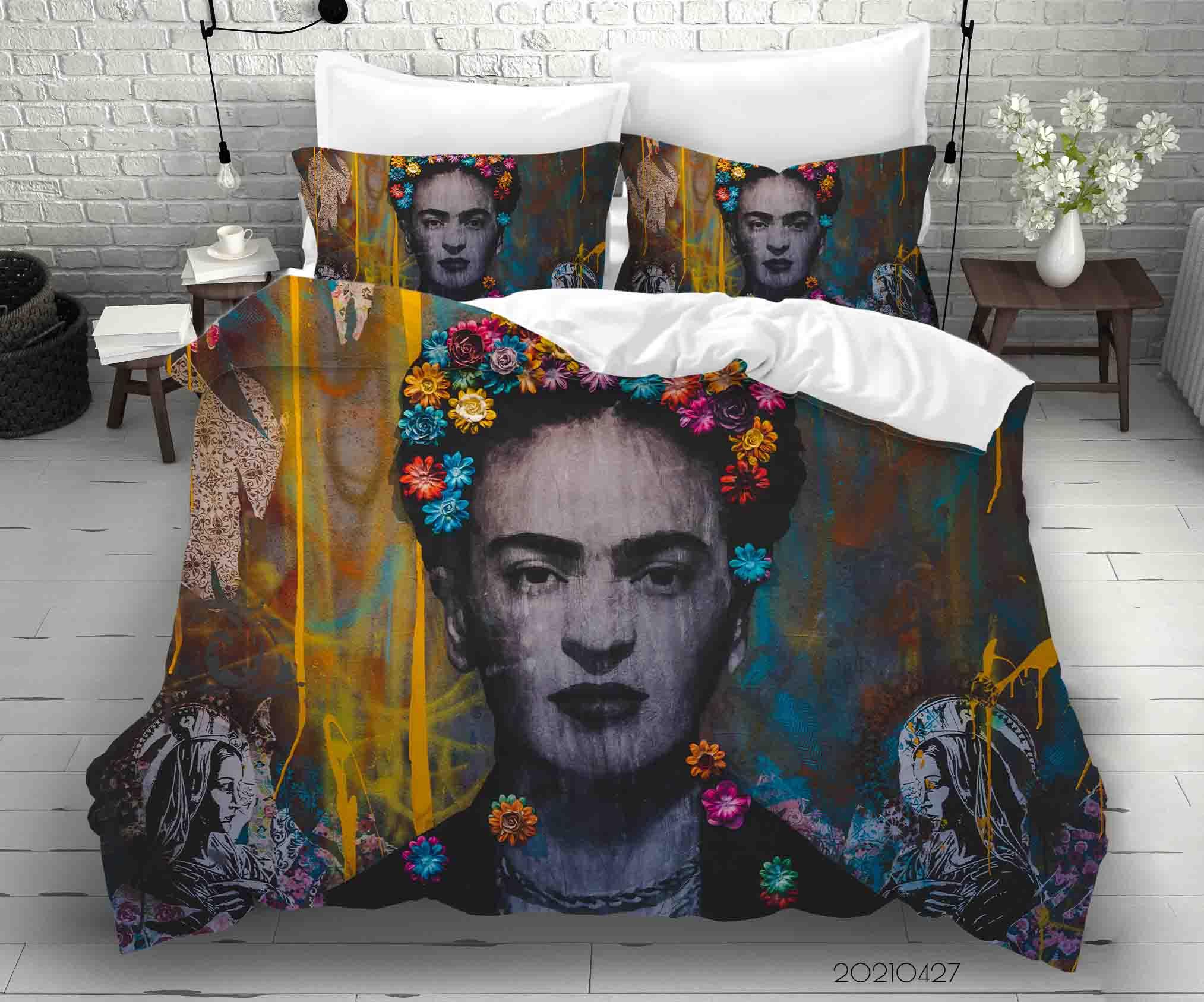 3D Abstract Artistic People Graffiti Quilt Cover Set Bedding Set Duvet Cover Pillowcases 89- Jess Art Decoration