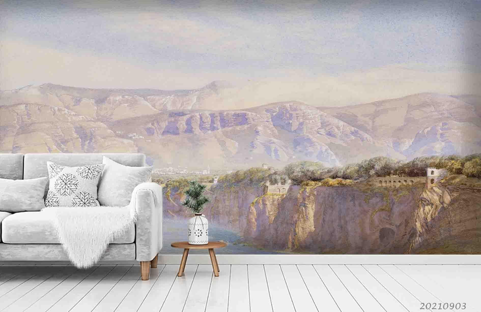 3D Landscape Oil Painting Wall Mural Wallpaper LQH 113- Jess Art Decoration