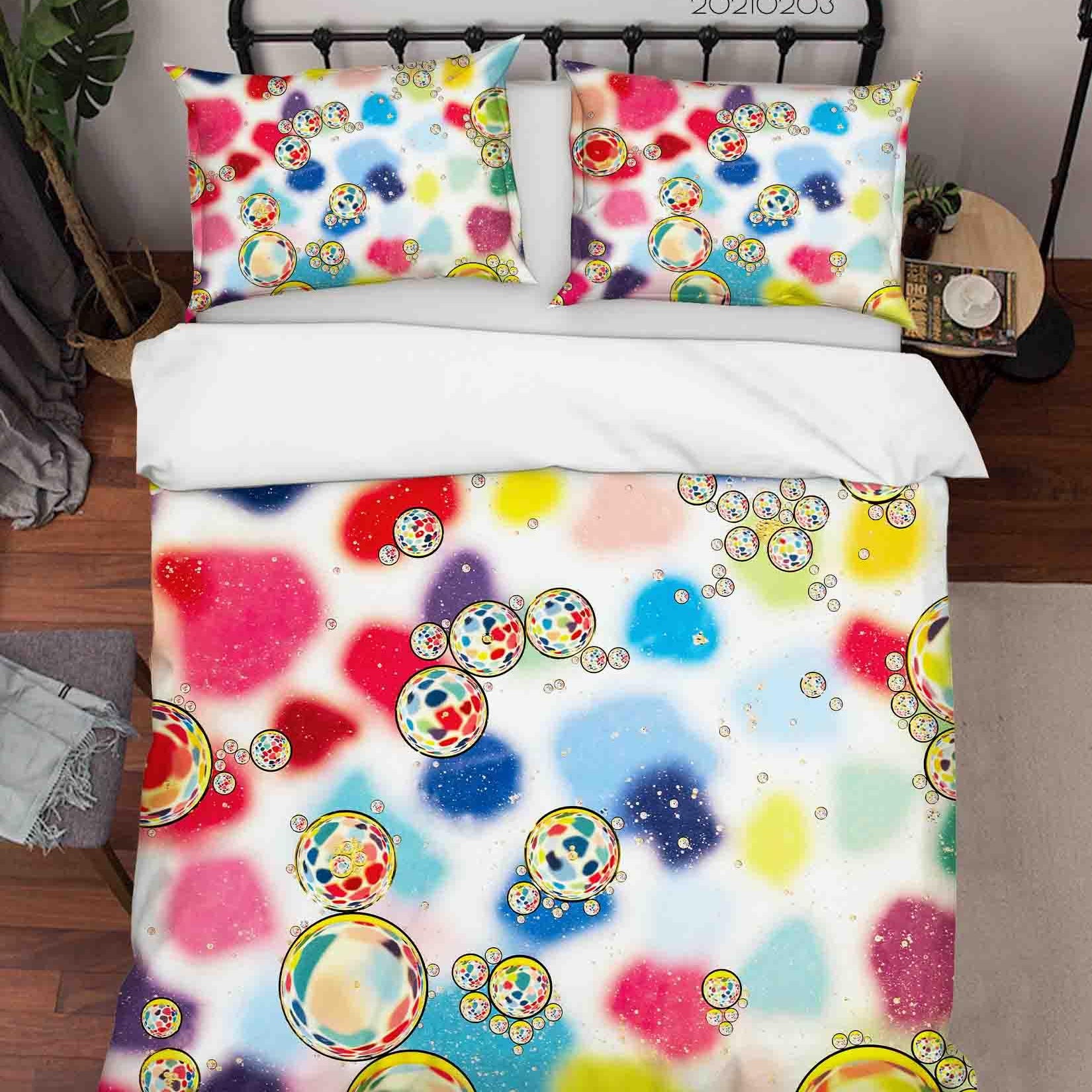 3D Abstract Color Marble Texture Quilt Cover Set Bedding Set Duvet Cover Pillowcases 14- Jess Art Decoration