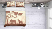 3D Cartoon Green Forest Animal Elephant Quilt Cover Set Bedding Set Duvet Cover Pillowcases 54 LQH- Jess Art Decoration