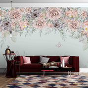 3D Hand Painted Pink Rose Wall Mural Wallpaper A294 LQH- Jess Art Decoration