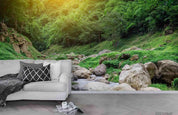 3D Green Forest Nature Landscape Wall Mural Wallpaper LQH 232- Jess Art Decoration