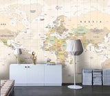 3D Colorful World Map Wall Ship Mural Wallpaper 24- Jess Art Decoration