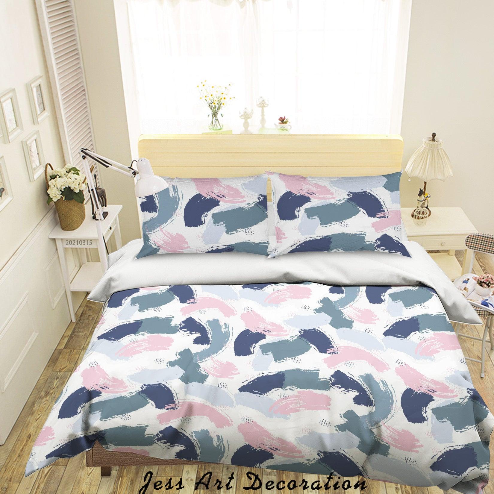 3D Abstract Color Graffiti Quilt Cover Set Bedding Set Duvet Cover Pillowcases 83- Jess Art Decoration