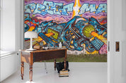 3D Colored Graffiti Letter Wall Mural Wallpaper 17- Jess Art Decoration