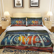 3D Abstract Colored Street Graffiti Quilt Cover Set Bedding Set Duvet Cover Pillowcases 164- Jess Art Decoration