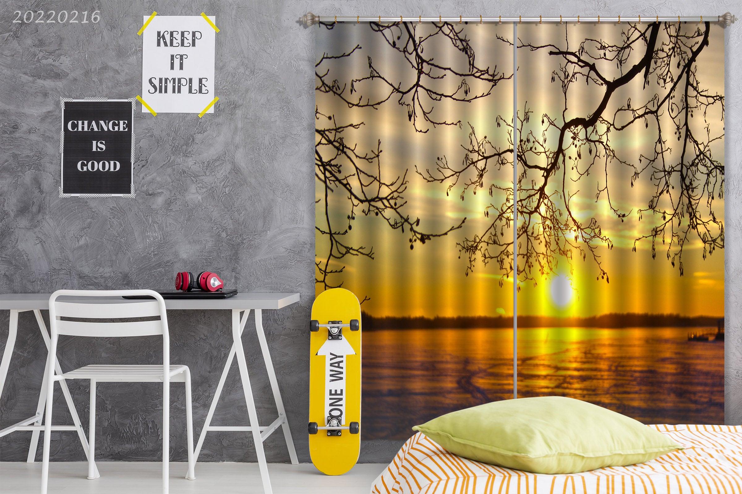 3D Woods Night Stars Colorful Sky Curtains and Drapes GD 2098- Jess Art Decoration