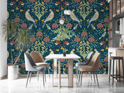 3D Vintage Plant Leaf Fruit Bird Pattern Wall Mural Wallpaper GD 3990- Jess Art Decoration