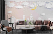 3D Northern Europe Hand-painted Starry Sky Building Wall Mural Wallpaper SWW2456- Jess Art Decoration