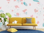 3D Pastel Terrazzo pastel terrazzo pattern wall mural wallpaper for nursery - view 3