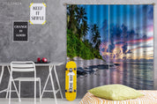 3D Landscape Ocean Coast Tree Sky Cloud Curtains and Drapes GD 4161- Jess Art Decoration