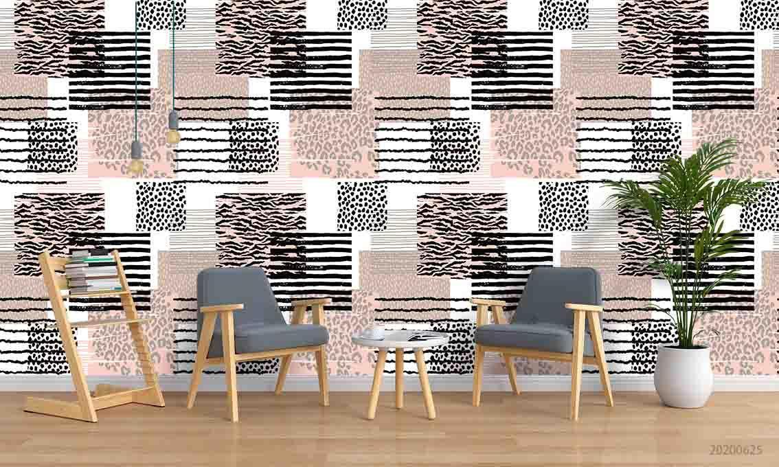 3D Abstract Geometry Leopard Print Wall Mural Wallpaper A203 LQH- Jess Art Decoration