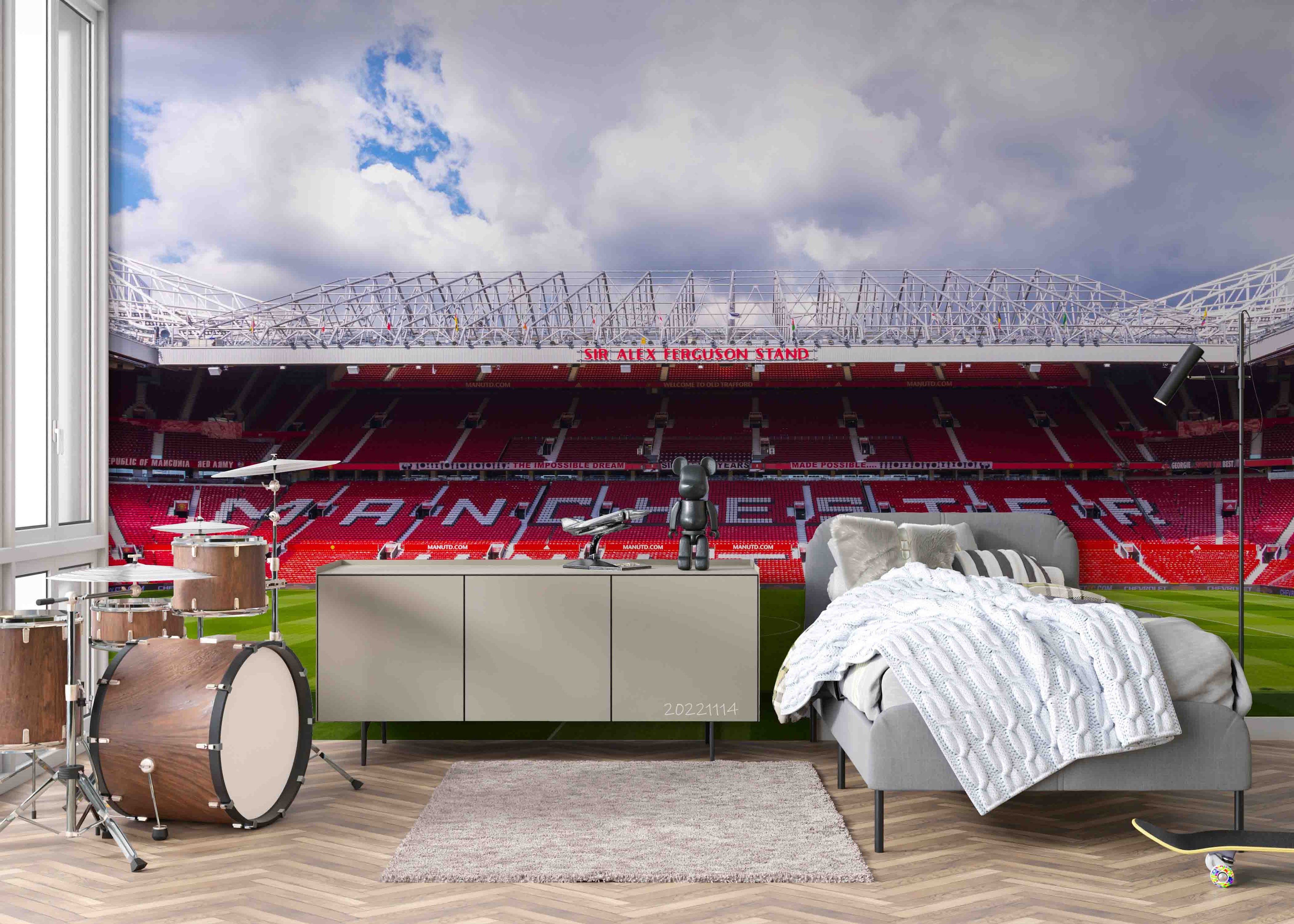 3D Old Trafford Stadium Wall Mural Wallpaper GD 220- Jess Art Decoration