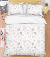 3D Cartoon Pink Floral Pattern Quilt Cover Set Bedding Set Duvet Cover Pillowcases 21 LQH- Jess Art Decoration