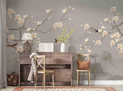 3D Magnolia Flower Bird Branch Wall Mural Wallpaper GD 3869- Jess Art Decoration
